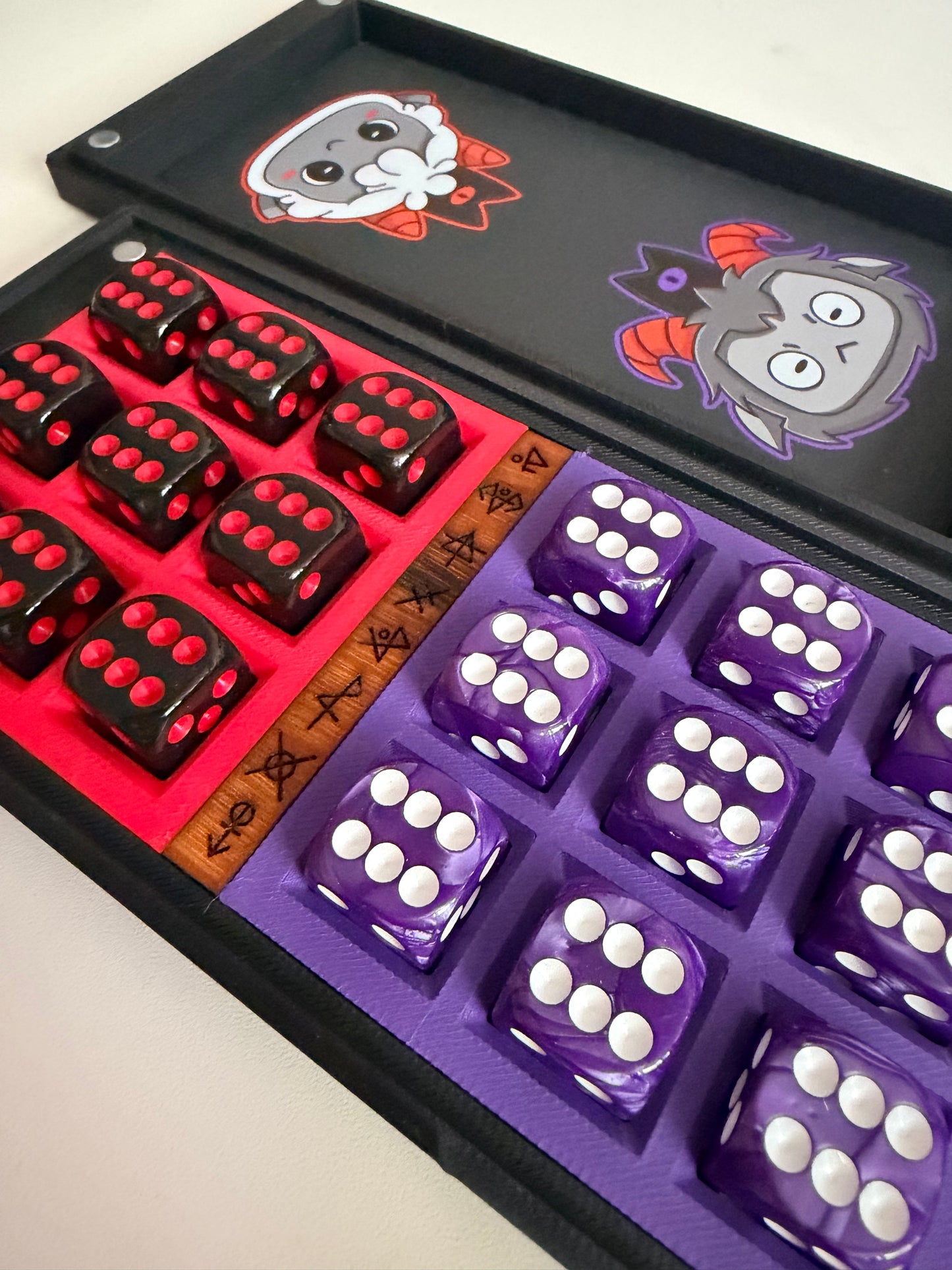 Knucklebones Dice Box: Lamb & Goat (Inspired by Cult of the Lamb)