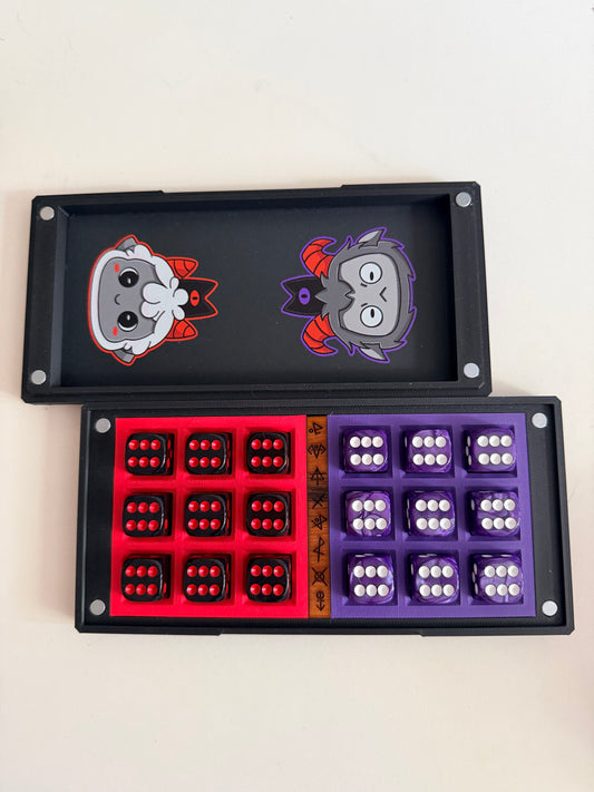 Knucklebones Dice Box: Lamb & Goat (Inspired by Cult of the Lamb)